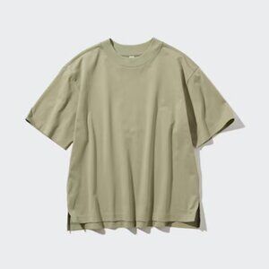 Uniqlo AIRism Cotton T-Shirt in Green